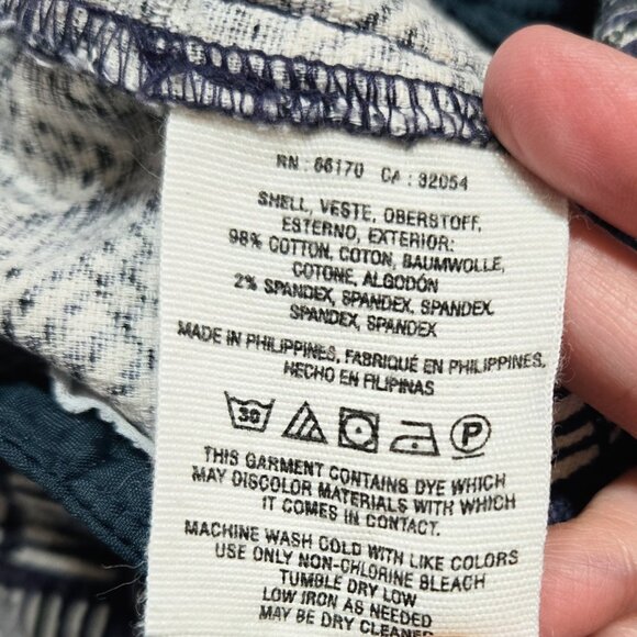 Cartonnier Anthropologie Charlie Ankle Pant Blue Periwinkle Abstract Geo Print - Picture 9 of 12